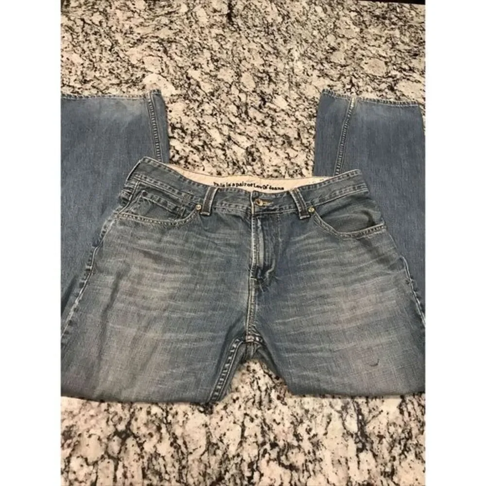 Vintage!! Levis 701 S Straight Fit‎ Light Wash Jeans 36x32